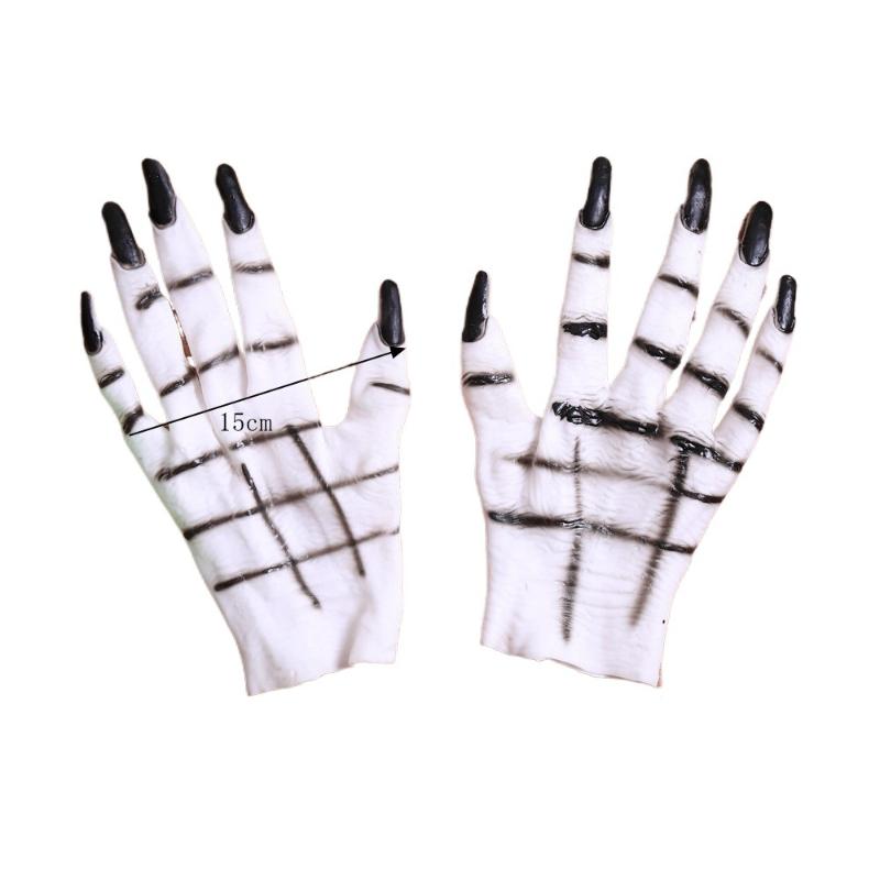 Halloween Horror Female Ghost Gloves Party Dress Up Props Makeup Ball Supplies Suitable for Haunted Houses