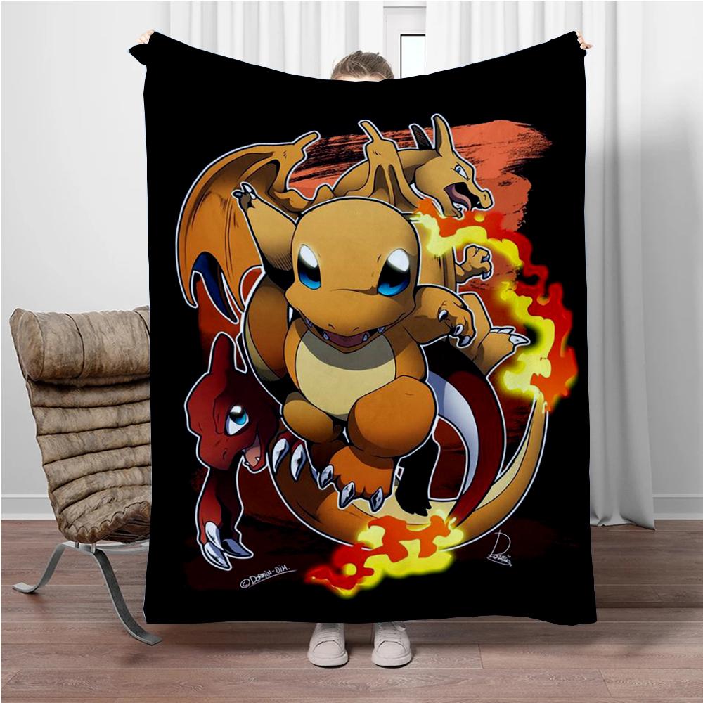 31 Style Pokemon Cartoon Cute Pikachu 3D Soft Flannel Blanket for Bed Bedroom Sofa Picnic,Throw Blankets for Kids Outdoors Gift