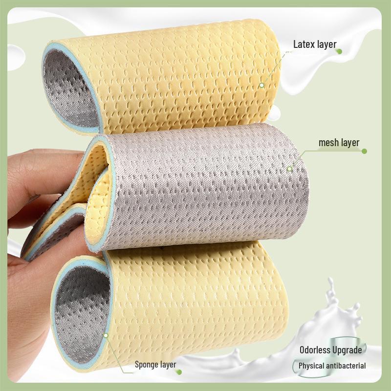 Breathable, Odor-Resistant Latex Insoles: Ultra-Thin, Non-Slip, Super Soft, Sweat-Absorbing for Men and Women’s Shoes.