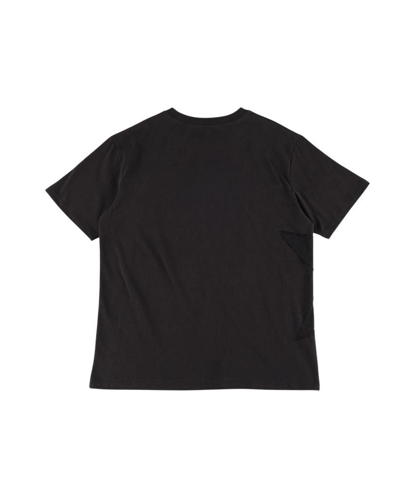 Ialtial Star Applique T-Shirt Charcoal