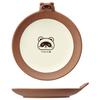 Skater Die-Cut Medium Plate, 16cm, Ceramic, Cute Tanuki Animal Print, CHPL16D-A