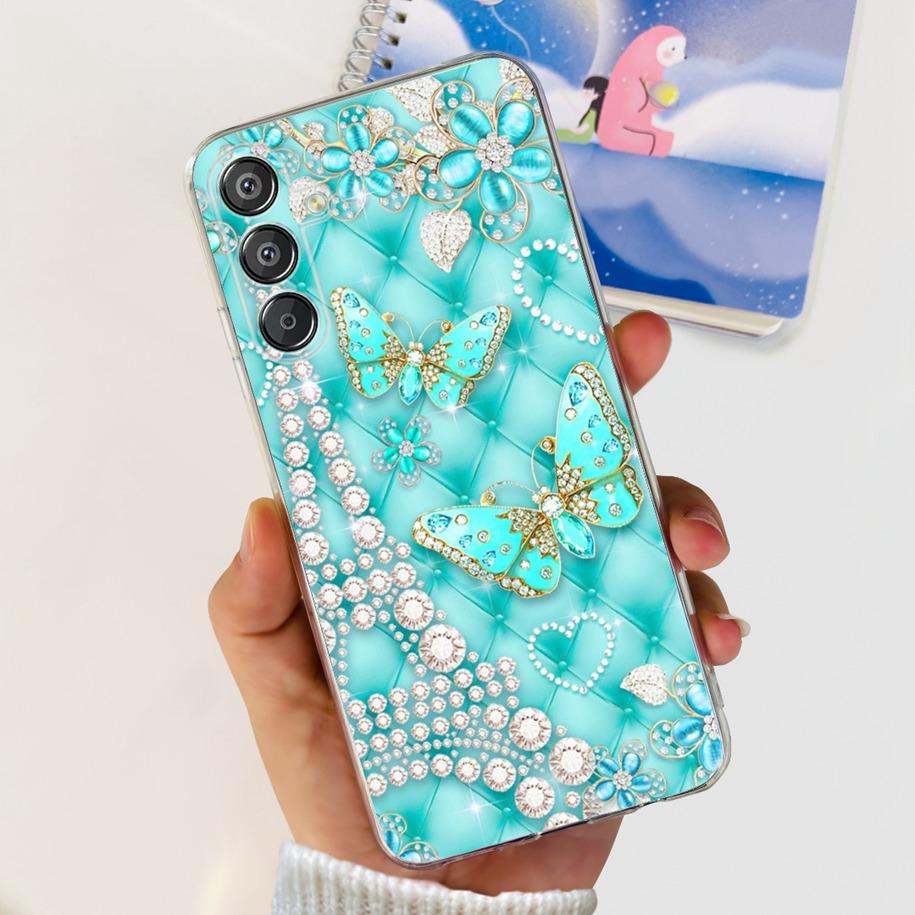 For Samsung Galaxy M15 5G Case SM-M156B Luxury Marble Clear Silicone Soft TPU Phone Cover For Samsung Galaxy F15 5G