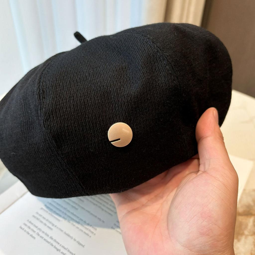 Face Small Octagonal Hat Children'S Season Uv Protection Advanced Sense Beret Retro Versatile Pumpkin Hat