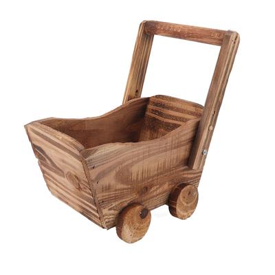 Blumentopf Holzwagen Robust Langlebig Holzschubkarren Design Multifunktioneller Zimmerpflanzenständer