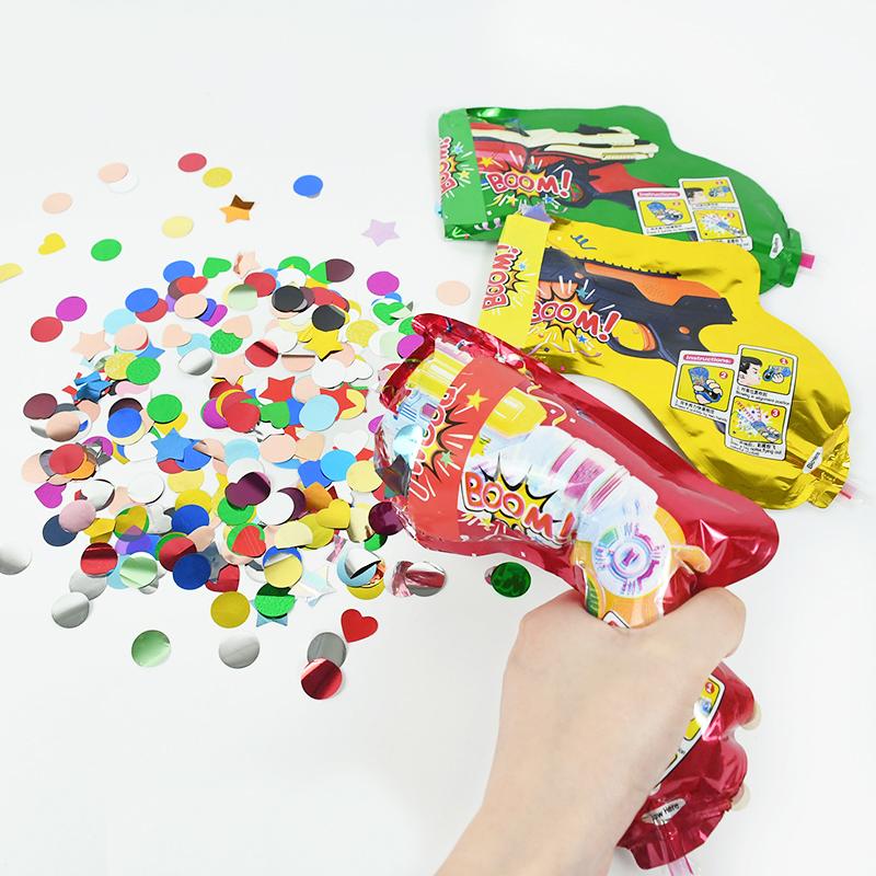 5/10Pcs Confetti Popper Boom Gun Inflatable Balloon For Kids Birthday Party Wedding Decoration Holiday Atmosphere Gifts Boy Toy