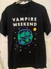 Vtg Vampire Weekend Μπάντα Βαμβακερή Μαύρη Κανονικό Μέγεθος Unisex Μπλουζάκι TU026