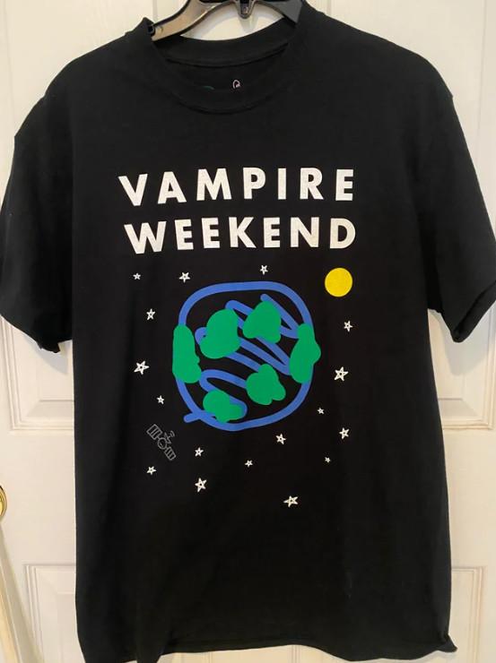 Vtg Vampire Weekend Band Cotton Black Full Size Unisex T Shirt TU026 XXXXL