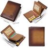 Leather Bag with Anti-theft Brush, Genuine Leather Wallet, Men's Short Vertical Wallet