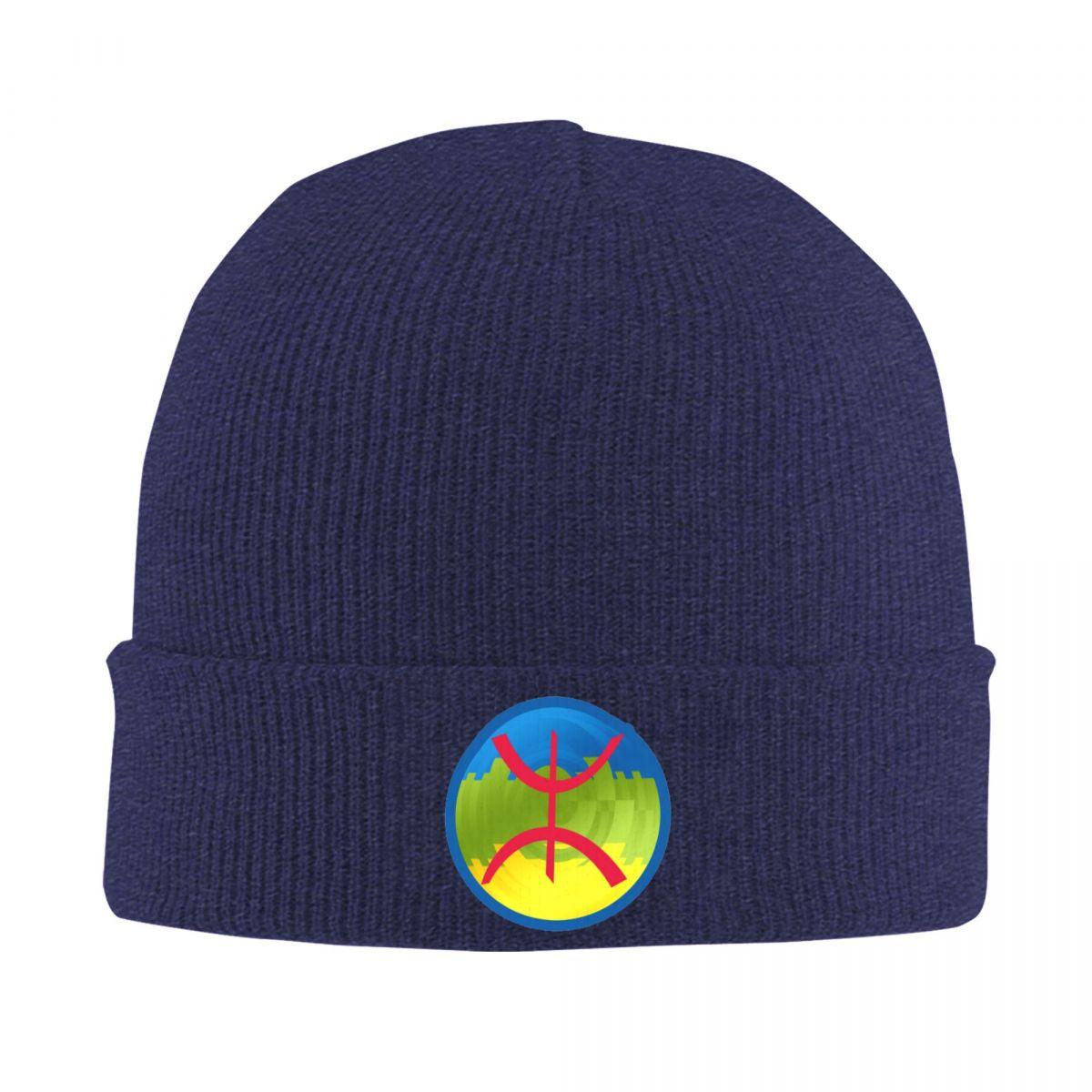 

Berber Kabyle Berbers Amazigh Flag Warm Knitted Cap Hip Hop Bonnet Hat Autumn Winter Outdoor Beanies Hats for Men Women Adult One Size