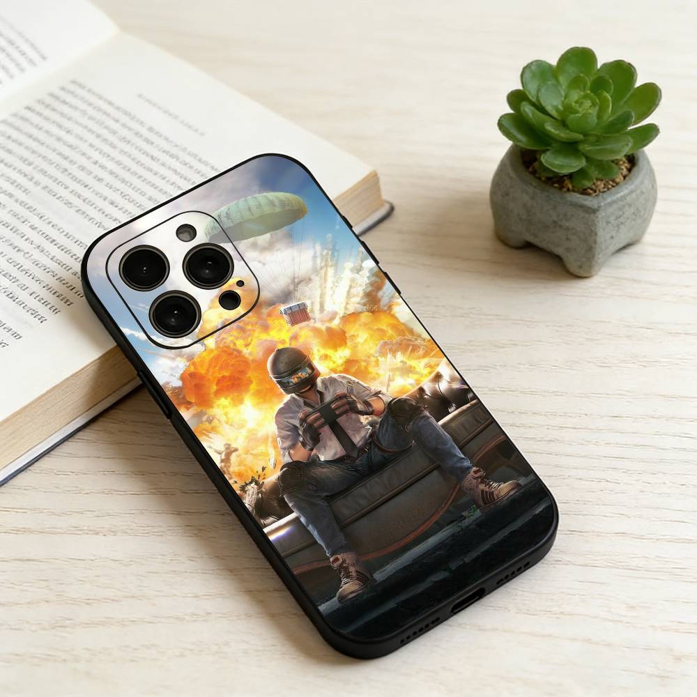 

Чехол для телефона P-PUBG M-MOBILE для iPhone 17,16,15,14,13,12,11 Plus,Pro Max,XS, Мягкий силиконовый черный чехол iPhone14Pro