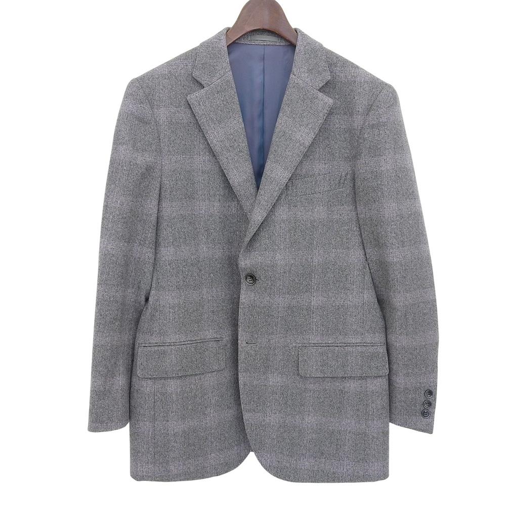 Dorland House Excellent Condition Shadow Check 100% Cashmere Tailored Jacket, Men's, Gray, Size 94A6 Jacket 94A6 grayUsed