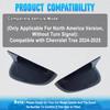 Pair Car Left Right Side Door Wing Rearview Mirror Cover Cap For Chevrolet Trax 2024-2025 Carbon Fiber Black