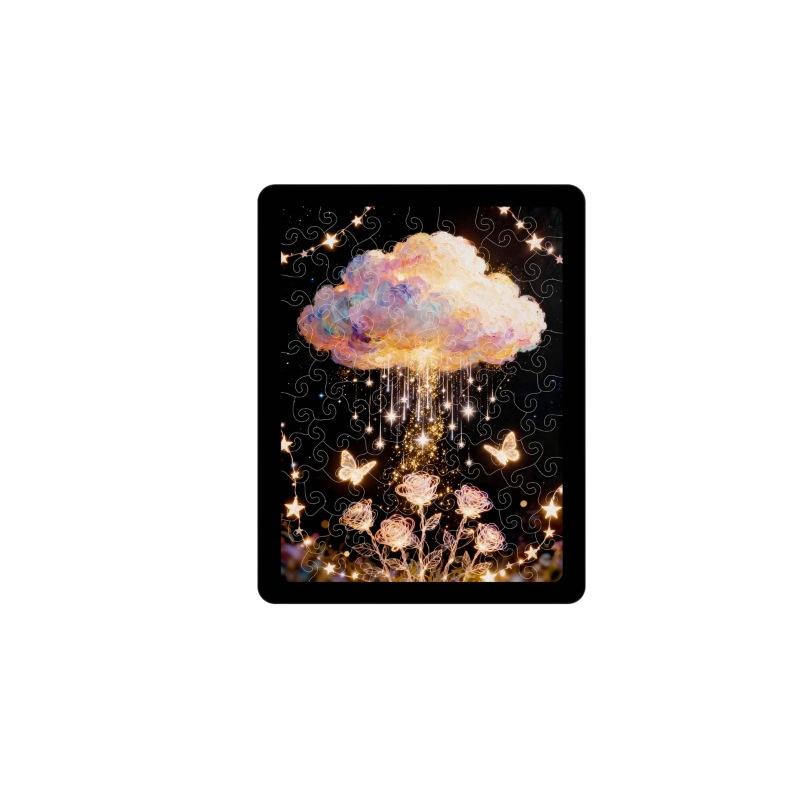 Dream Nebula Clouds Little Rose Puzzle Decorative Ornament Translucent Acrylic Puzzle