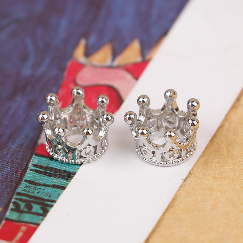 

2шт 1:12 кукольных домиков, миниатюрная мини-металлическая модель короны, игрушки, аксессуары для кукол серебряный