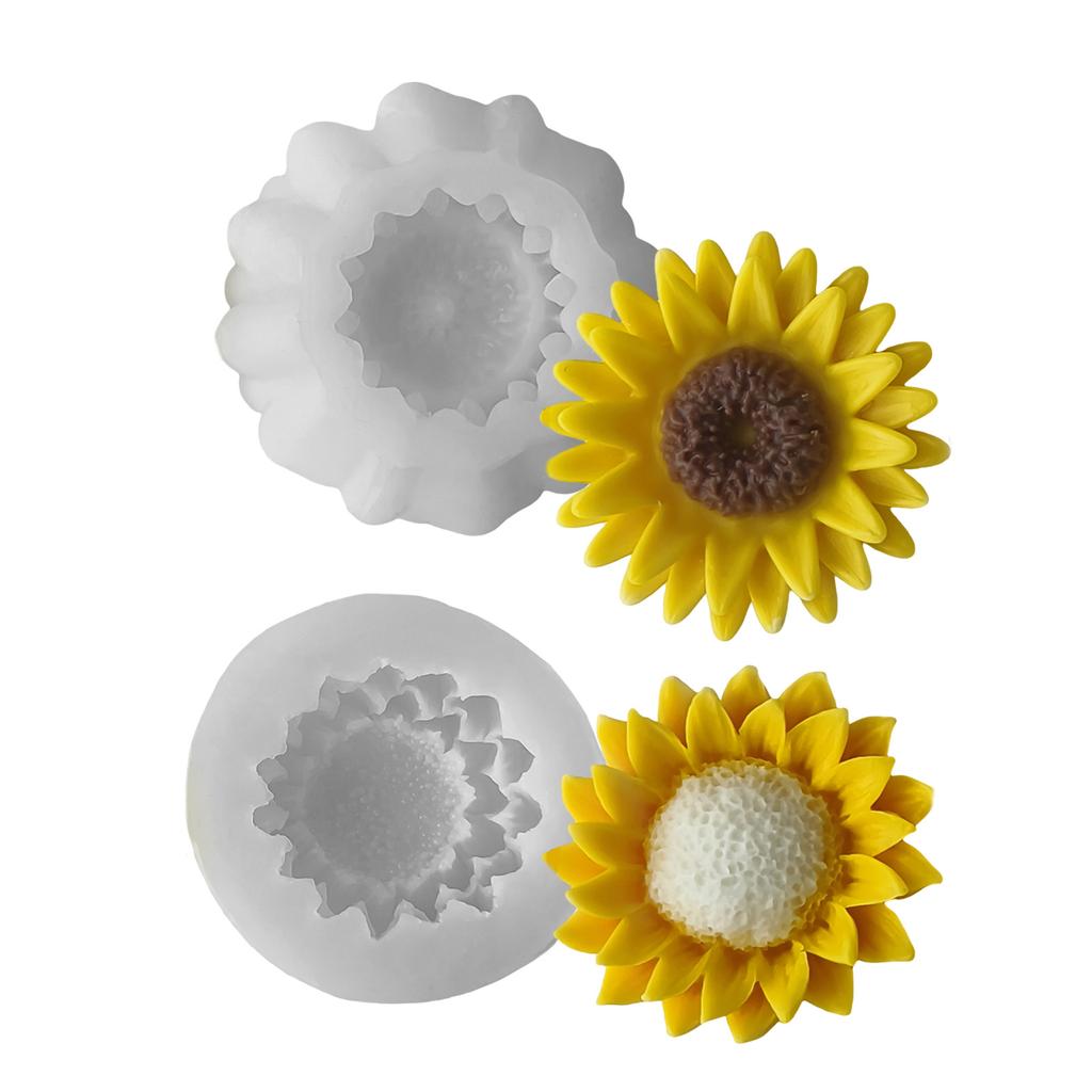 Silicone Ornament Molds Soap Making Moulds Flower Shape Candle Moulds Silicone Texture Suitable for Home Decorations