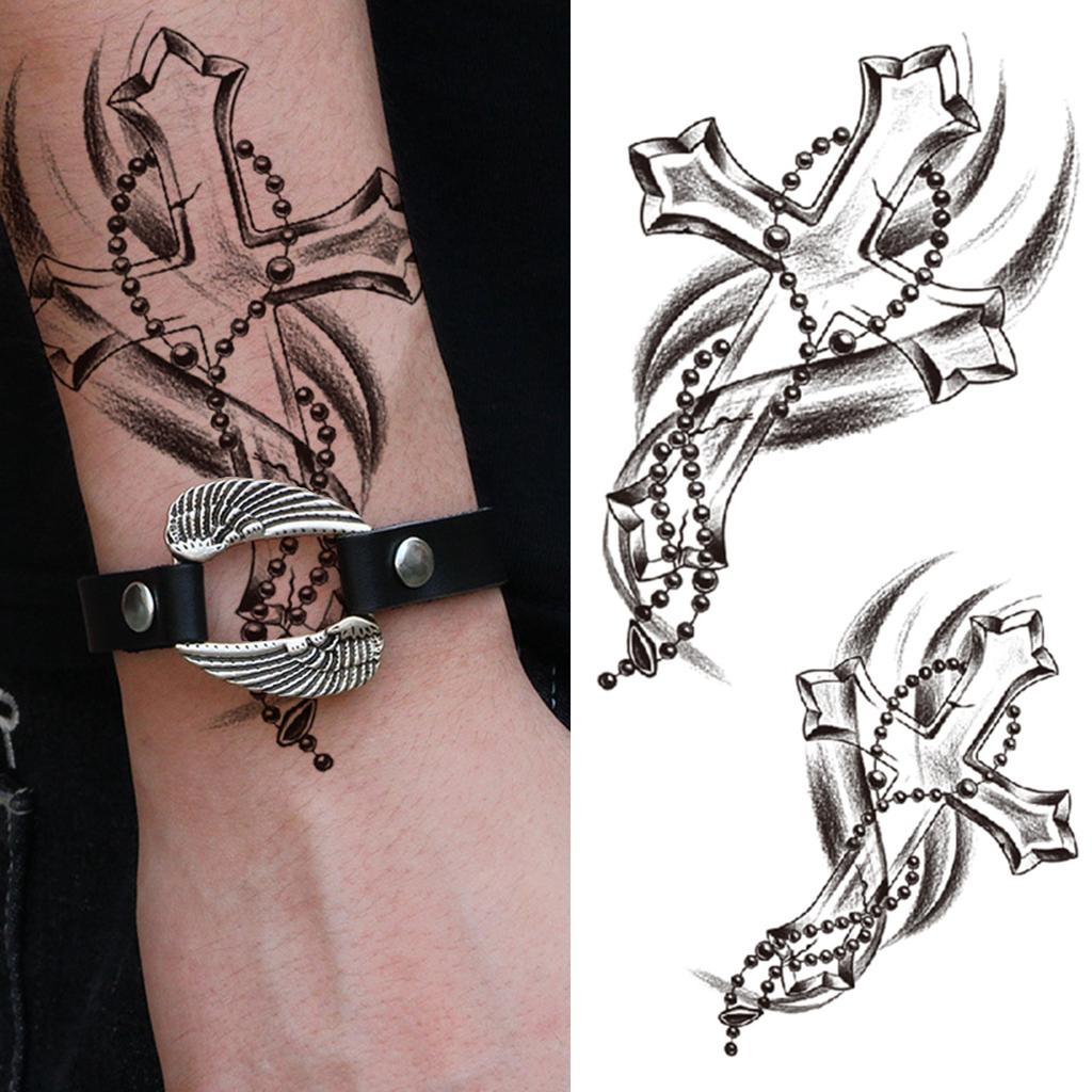 Kompass Brief Temporäre Tattoo Für Männer Frauen Erwachsene Realistische Gefälschte Wolf Schädel Tattoos Aufkleber Tiger Schwarz Wald Tatoos Unterarm