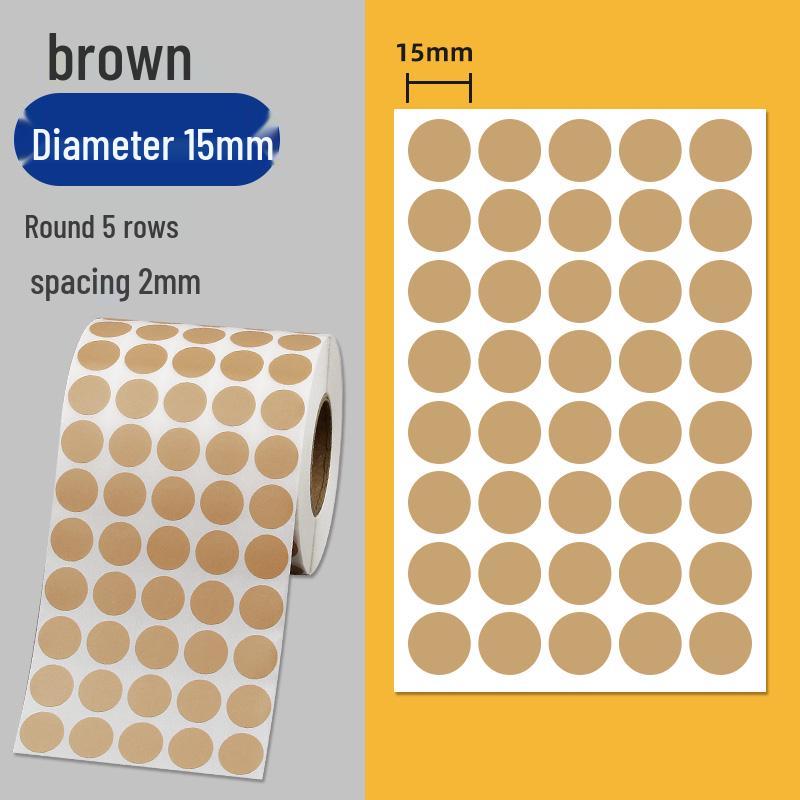 Colorful Self-Adhesive Round Dot Stickers - Writable Small Paper Labels