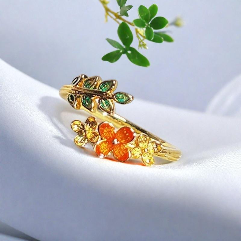 Micro-Set Zircon Bright Imitation Diamond Open Ring Light Luxury High Sense Niche Design Fashion Accessories Women