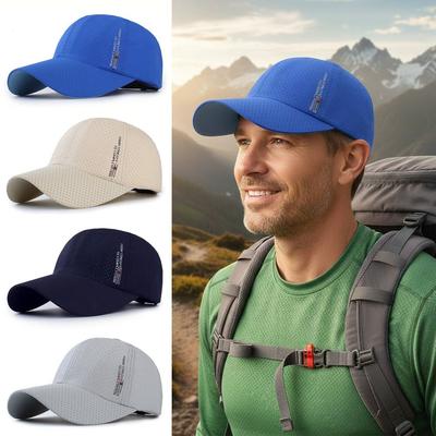 Breathable Perforated Quick-Drying Hat Sun Protection Baseball Cap  For Women Men