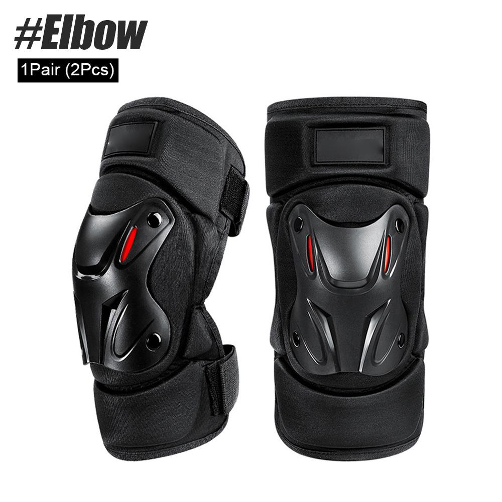 1Pair Motorcycle Knee Elbow Pads Anti-drop and Breathable Racing Off-Road for Outdoor Sports Windproof Knee & Elbow Protection