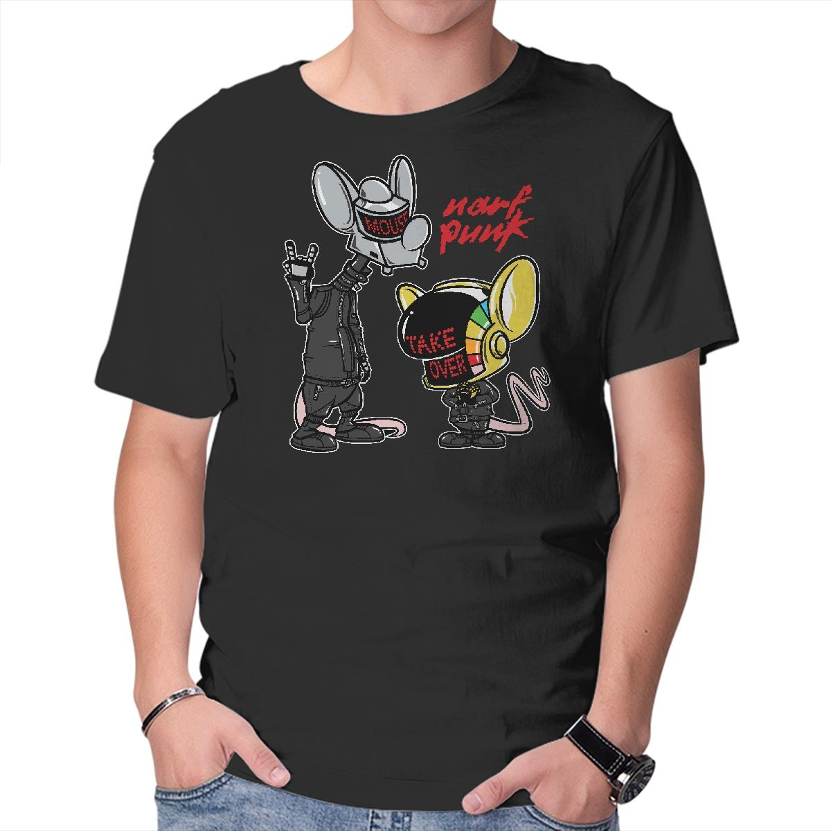 Unisex Crew Neck T-Shirt Narf Punk Graphic Short Sleeve Casual Tee XL