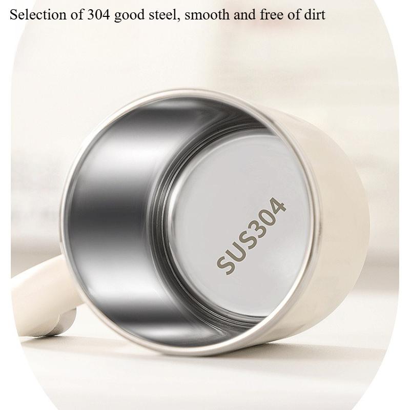 480ml Stainless Steel Insulated Drinking Cup Leak-Proof Thermal Coffee Mug with Handle and Lid Portable Teacup Container