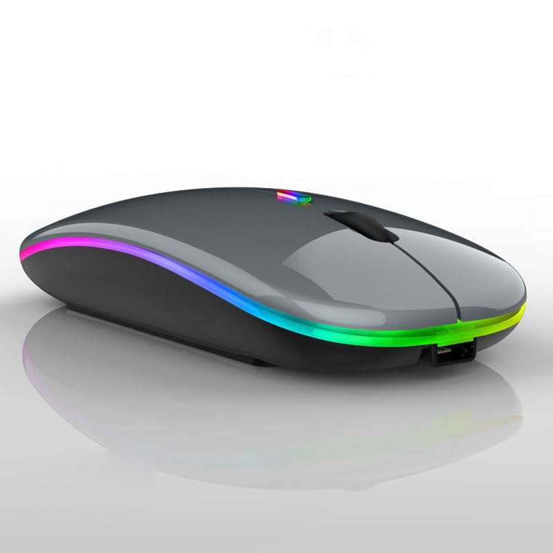 

LITATA Bluetooth Mouse for Rechargeable Wireless Mouse for MacBook MacBook PC iPad, Air/Mac/MacBook Pro/Mini/iPad Pro/iMac/Laptops, Air/MacBook Pro, сірий колір