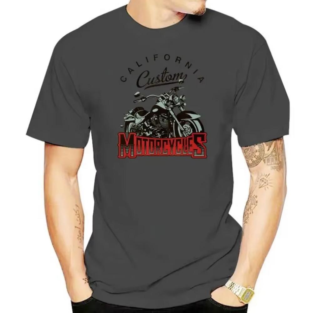 California  Motorcycles T Shirt Hot Rod Vintage Motorbike Club Garage 150 Men T Shirt