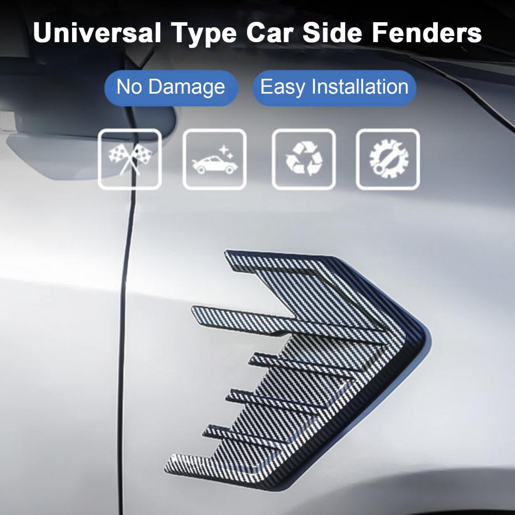 2Pcs Universal Automobile Leaf Plate Decoration Flank Fender Motors Modified Side Wing Fender For HONDA For VW For Tesla BEN