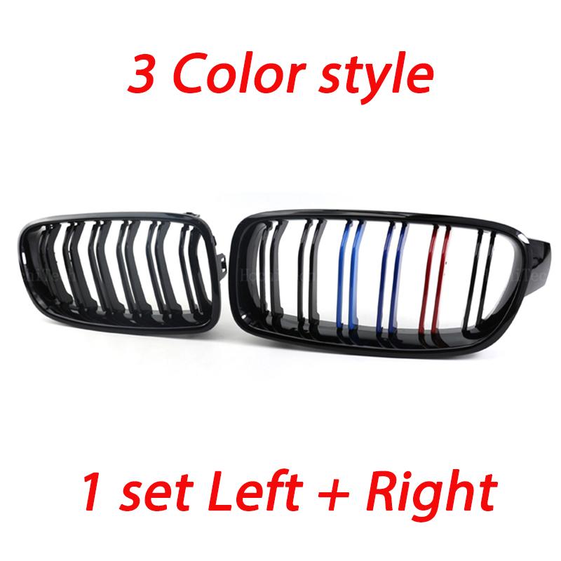 Trim Strips M Sport Lower Grill Gloss Black Front Grilles Kidney M3 Grill For BMW 3 Series F30 F31 F35 2012-2018 Accessories
