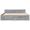 Bed Frame with Drawers Grey Sonoma 120 x 190 cm Particleboard