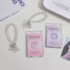 Transparent Acrylic Card Holder For Student Bus Card Meal Card Protection Identity Card Display Keychain Pendant Female