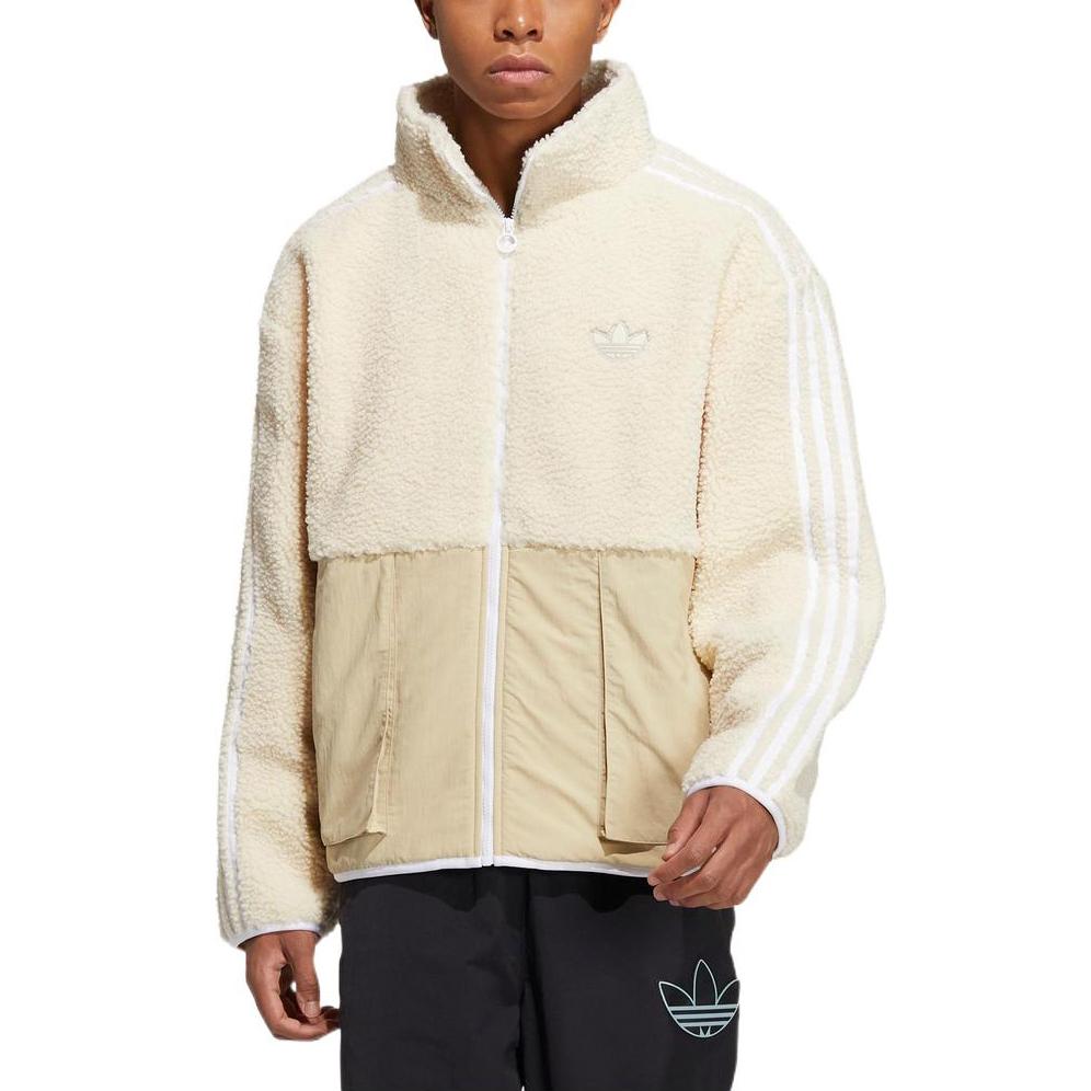 Adidas Originals Trefoil Collection Outfit Embroidery Logo Retro Sports Storage Pocket Detail Stand Collar Fleece Lined HY1378