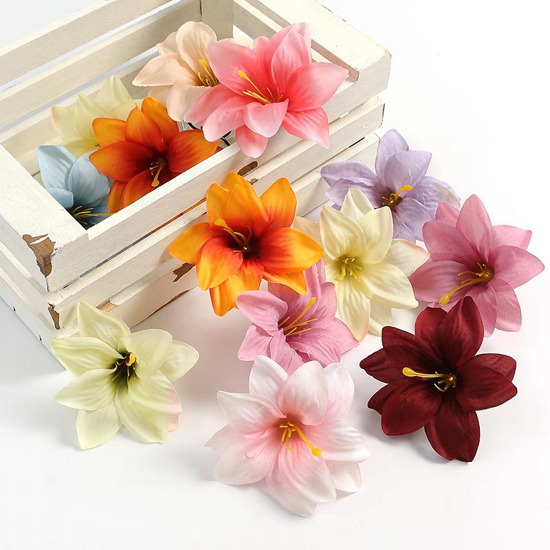 10/15Pcs 9cm Artificial Flowers Heads For Home Decor Wedding Marriage Decoration Fake Flowers DIY Craft Wreath Gifts Accessories