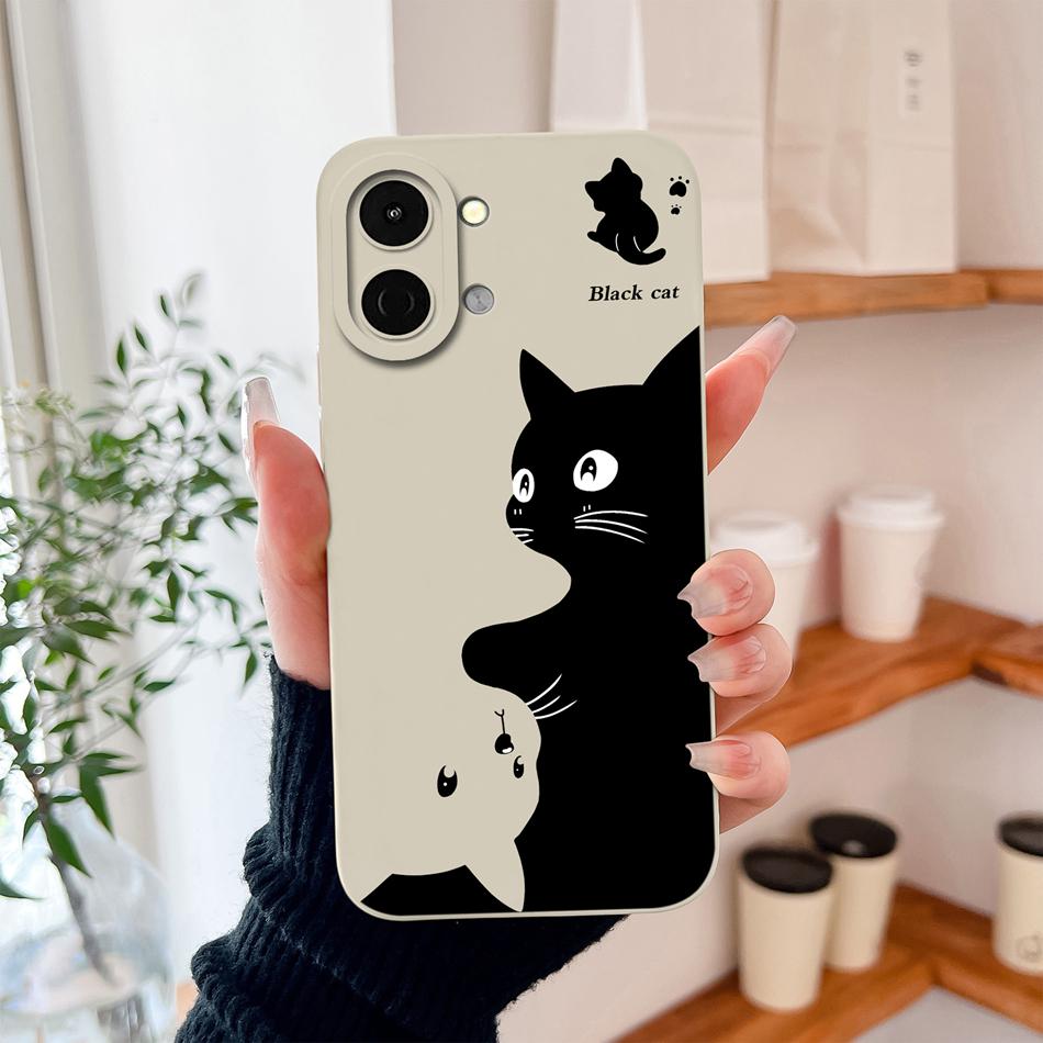 Case For Tecno Pop 20 / Spark Go 3 Stylish Design Back Cover For Tecno Pop20 / Spark Go3 Soft Liquid Silicone Lightweight Shell