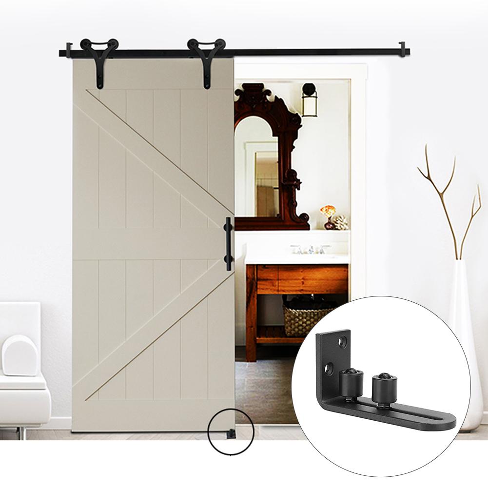 Carbon Steel Sliding Barn Door Guide Floor Roller Guides with Duplex Bearing Door Hardware Fittings