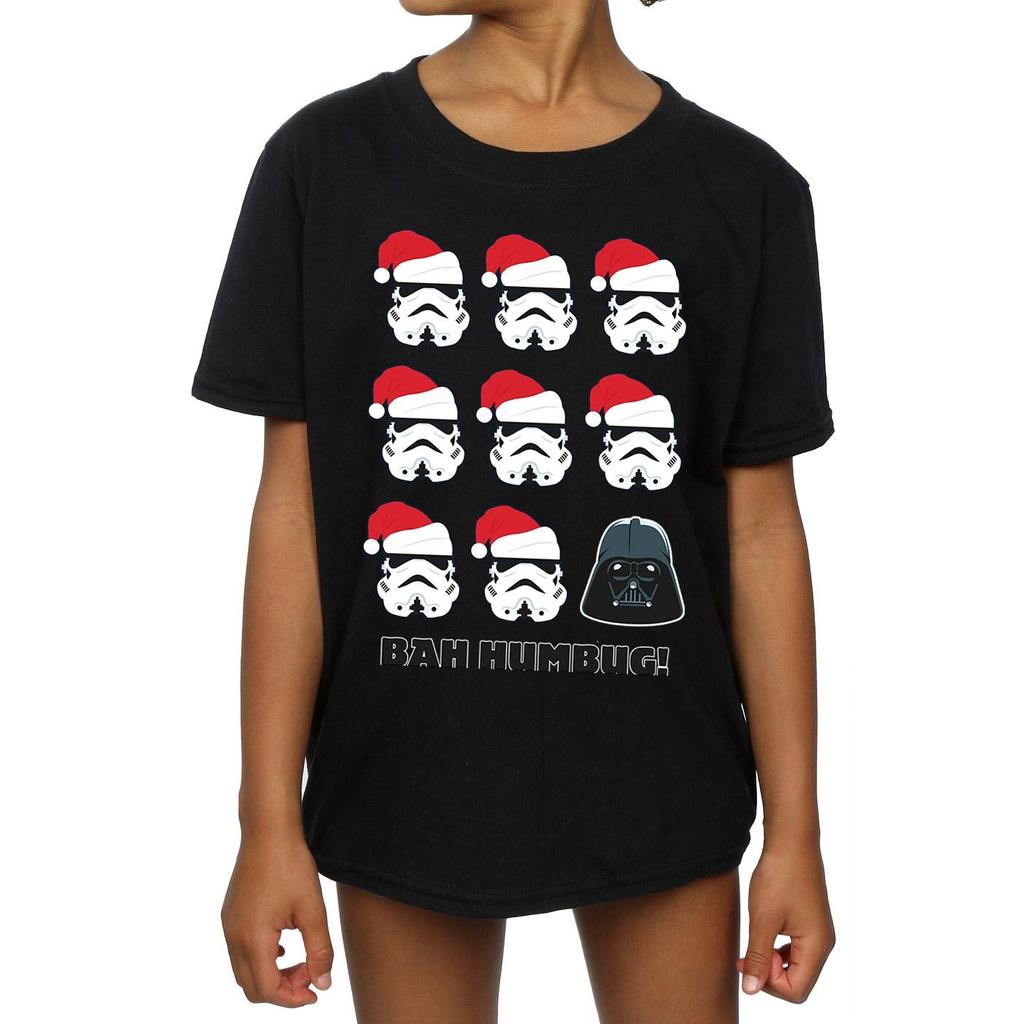 STAR WARS Weihnachts-Humbug-Baumwoll-T-Shirt für Mädchen