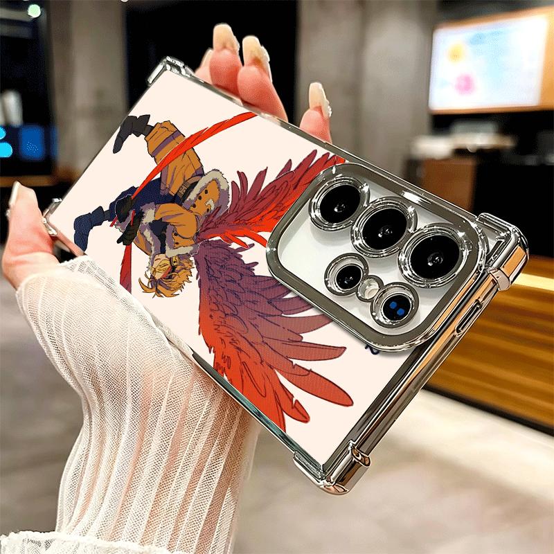 MHA My Hero Hawks Soft Phone Case For Samsung Galaxy S26 Ultra S25 Edge S24 FE S23 Plus S22 S21 + S20 Plating Anti-Fall Fundas