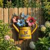 Binnen Buiten Metaal Muurkunst Rustieke Gieter Kunst, Bloemen Vlinder Welkomstbord, Boerderij Bloemen Beelden IJzeren Hangend Decor voor Veranda Tuin