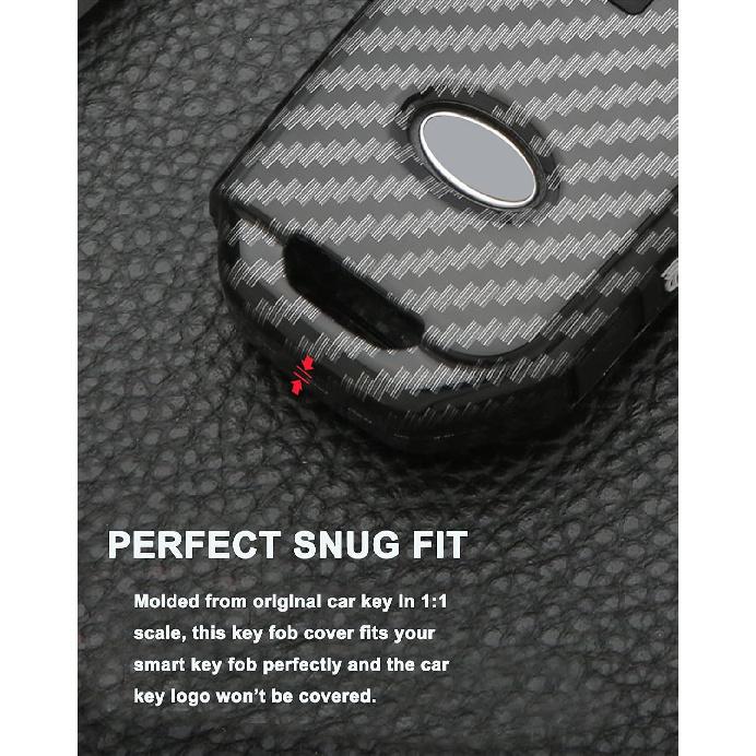 Key Fob Cover Case Fit for Kia Ceed Cerato Forte Niro Seltos Sorento Soul Sportage Telluride K5 Keyless Entry Remote Case Holder ABS Carbon Fiber