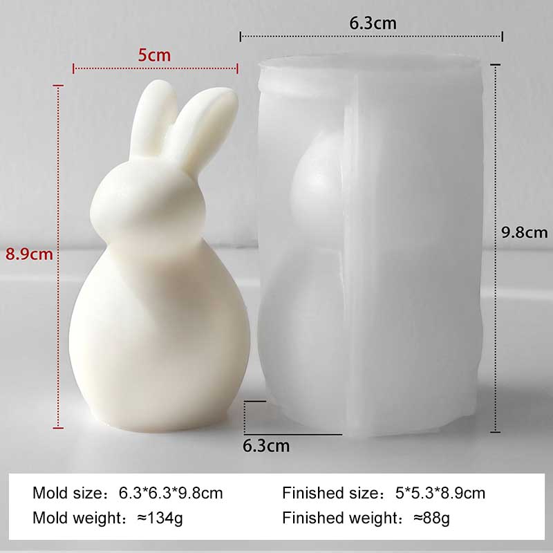 DIY Easter Bunny Aroma Candle Silicone Mold Handmade Soap Cartoon Rabbit Molds Home Decor Crafts Resin Gypsum Mould