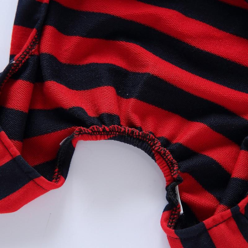 Pet Dog Pajamas British Style Striped Clothes Small Dogs Schnauzer All