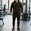 Set de trening pentru bărbați din 2 piese: Hanorac cu fermoar complet și pantaloni joggers - Costum casual pentru sală
