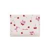 Cute Cherry Tri-fold Wallet Printing Korean Style PU Leather Wallet Folding Bow Card Holder Student