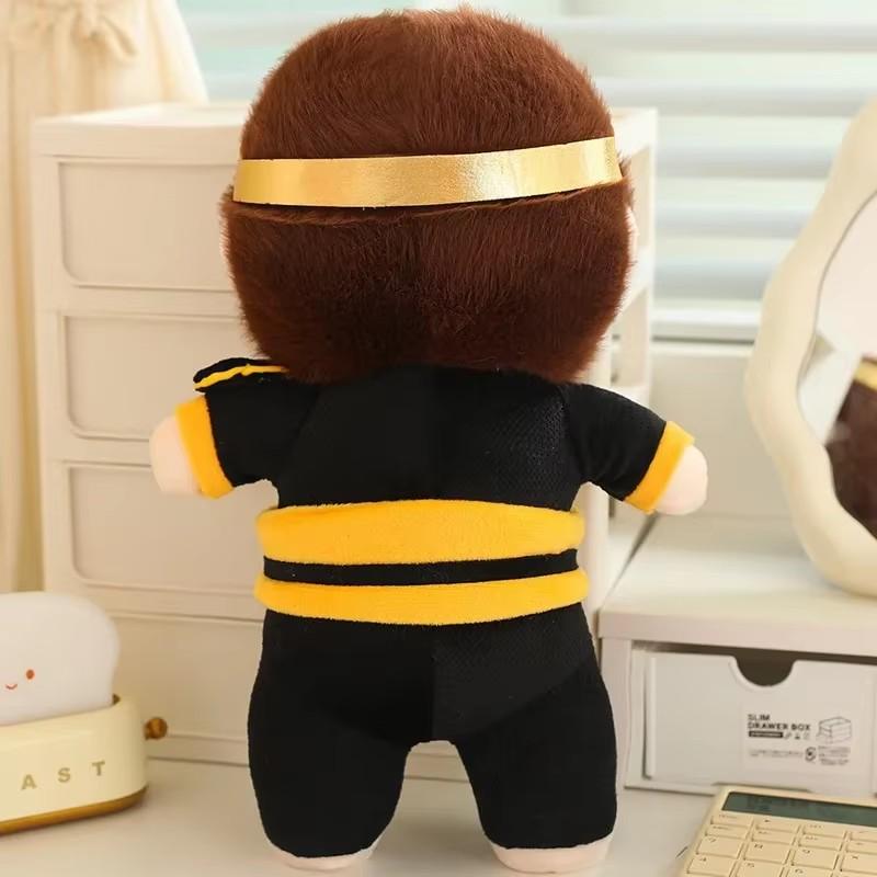 25CM Black Cartoon Monkey Plush Toy Chinese Mythical Story Sun Wukong Animation Doll Boy Anime Fan Gift