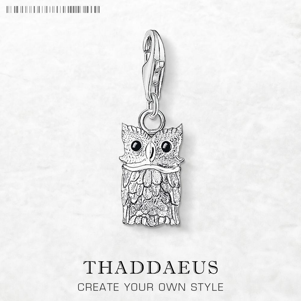 Fashion Jewelry Cute Owl Pendant Charm Retro Carved Sweater 925 Silver Gift For Women Bracelet Necklace