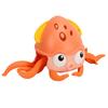 Octopus Toy Orange Adorable Design Plastic Safe Clean Easy Operation Bath Toy for 18 Months and
