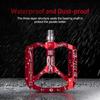 ENLEE MTB Road Bike Ultralight Sealed Pedals CNC Cycling Part Alloy DH XC Hollow Anti-slip Bearings Du System Mountain 12mm Axle