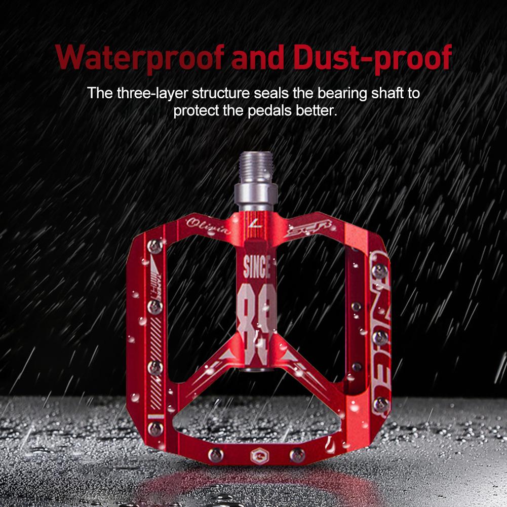 ENLEE MTB Road Bike Ultralight Sealed Pedals CNC Cycling Part Alloy DH XC Hollow Anti-slip Bearings Du System Mountain 12mm Axle