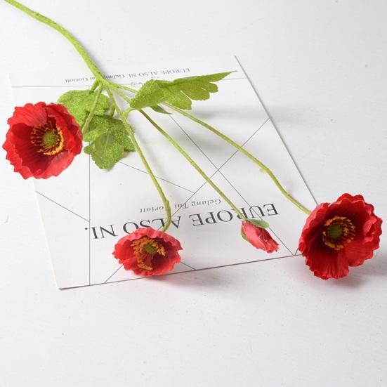 23.6" Tall Artificial Flowers Faux Silk Ranunculus Flower Stems with 3 Heads Blooms And 1 Bud for Wedding Decor Floral Arrangement Table Centerpiece